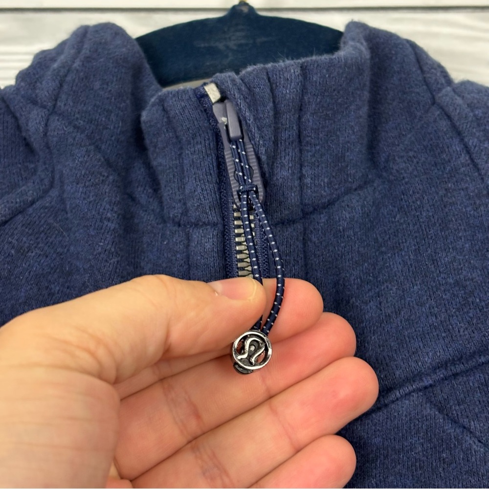 Lululemon Scuba Hoodie Jacket Light Cotton Fleece Navy Blue Size 6 - Picture 3 of 7
